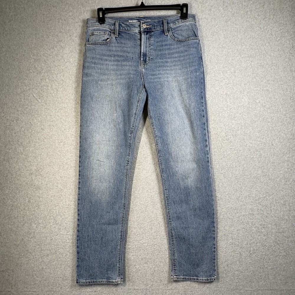 Old Navy Womens Jeans Size 10 Light Wash Mid Rise Boyfriend Straight Leg Denim